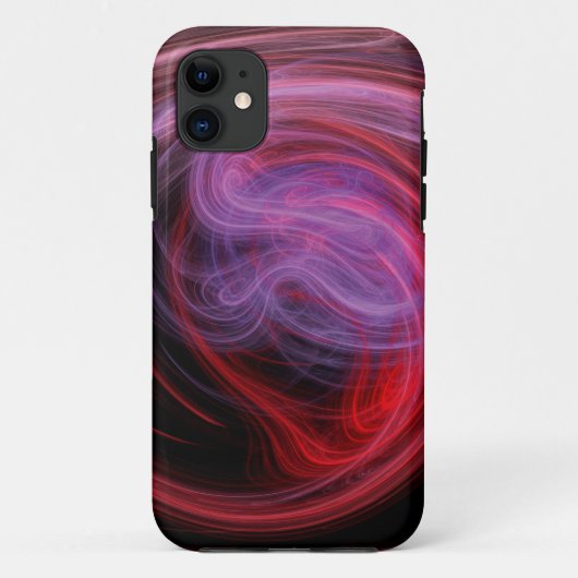 抽象芸術の赤い波 Case-Mate iPhoneケース (裏面)