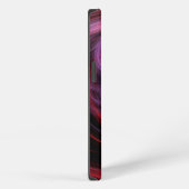 抽象芸術の赤い波 iPhoneケース (右側面)