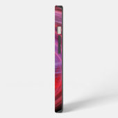 抽象芸術の赤い波 iPhoneケース (左側面)