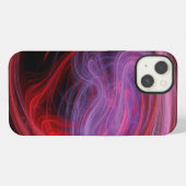 抽象芸術の赤い波 iPhoneケース (裏面横)