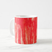 抽象芸術の赤い背景（水色） コーヒーマグカップ (正面左)