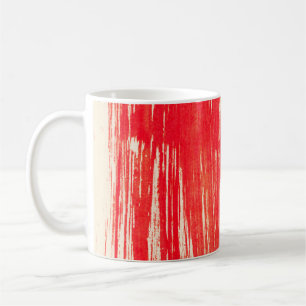 抽象芸術の赤い背景（水色） コーヒーマグカップ