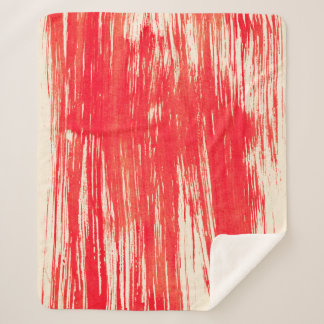 抽象芸術の赤い背景（水色） シェルパブランケット