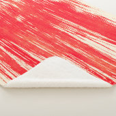 抽象芸術の赤い背景（水色） シェルパブランケット (3/4)