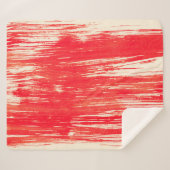 抽象芸術の赤い背景（水色） シェルパブランケット (正面(横))