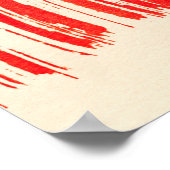 抽象芸術の赤い背景(水色) ポスター (角)