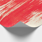 抽象芸術の赤い背景（水色） ラッピングペーパー (角)