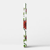 抽象芸術の赤い花と緑葉のを白い背面に Case-Mate iPhoneケース (裏面 / 左)