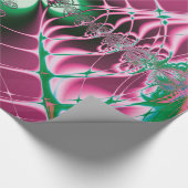 抽象芸術の赤い花 ラッピングペーパー (角)