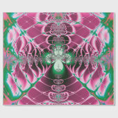 抽象芸術の赤い花 ラッピングペーパー (フラット)