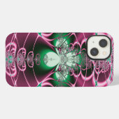抽象芸術の赤い花 iPhoneケース (裏面横)
