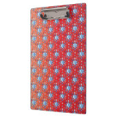 抽象芸術の赤と青のクリスマスの雪 クリップボード (左)