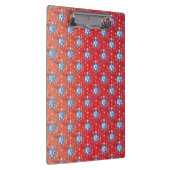 抽象芸術の赤と青のクリスマスの雪 クリップボード (右)