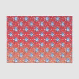 抽象芸術の赤と青のクリスマスの雪 薄葉紙