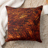 抽象芸術の赤みを帯びた黄金色の色合いの曲がった帯 クッション (ブランケット)