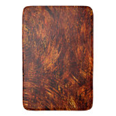 抽象芸術の赤みを帯びた黄金色の色合いの曲がった帯 バスマット (正面縦)
