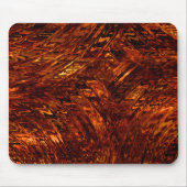 抽象芸術の赤みを帯びた黄金色の色合いの曲がった帯 マウスパッド (正面)