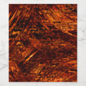 抽象芸術の赤みを帯びた黄金色の色合いの曲がった帯 ワインラベル (シングルラベル)