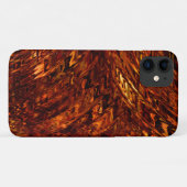 抽象芸術の赤みを帯びた黄金色の色合いの曲がった帯 Case-Mate iPhoneケース (裏面(横))