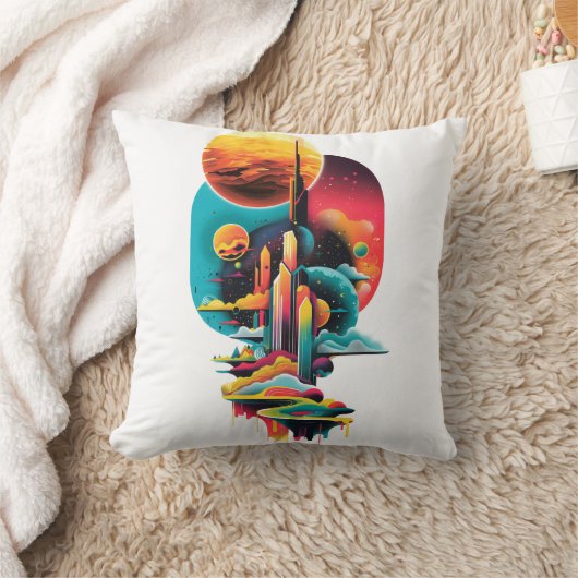 抽象芸術の超現実的な夢の風景 クッション (ブランケット)