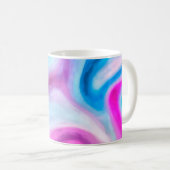 抽象芸術の超現実的な背景非常にカラフル コーヒーマグカップ (正面右)