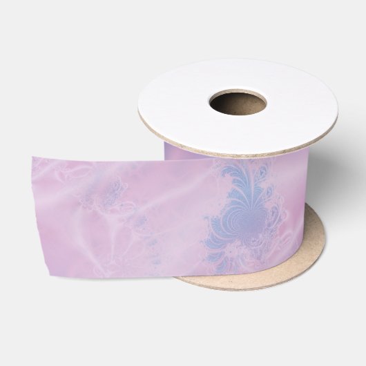 抽象芸術の輝くピンク サテンリボン (リール)