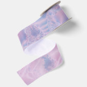抽象芸術の輝くピンク サテンリボン (裏面)