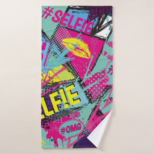 抽象芸術の途切れなポップ・アートのい絵柄 バスタオル (バスタオル)