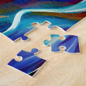 抽象芸術の遊ギター音楽アート ジグソーパズル (側面)