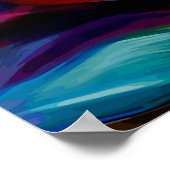 抽象芸術の遊ギター音楽アート ポスター (角)