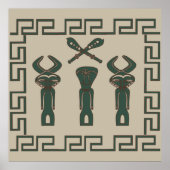 抽象芸術の部族の儀式シーン ポスター (正面)