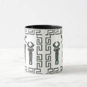 抽象芸術の部族の儀式シーン マグカップ (中央)