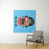 抽象芸術の部族カラフルマスク タペストリー (インサイチュ(横))