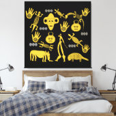 抽象芸術の部族芸術 キャンバスプリント (インサイチュ (寝室))