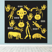 抽象芸術の部族芸術 キャンバスプリント (インサイチュ (ウッドフロア))