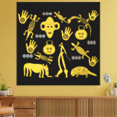 抽象芸術の部族芸術 キャンバスプリント (インサイチュ (リビング))