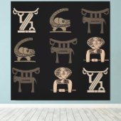 抽象芸術の部族芸術 キャンバスプリント (インサイチュ (ウッドフロア))