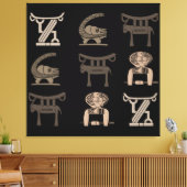 抽象芸術の部族芸術 キャンバスプリント (インサイチュ (リビング))