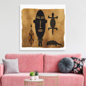 抽象芸術の部族芸術 キャンバスプリント (インサイチュ (リビング))