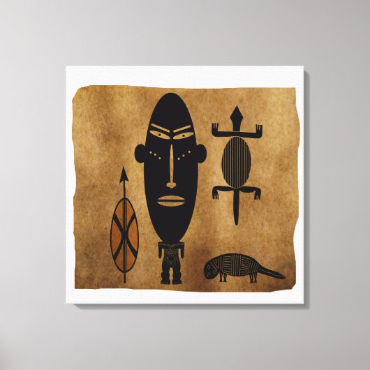 抽象芸術の部族芸術 キャンバスプリント (正面)