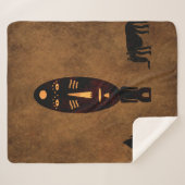 抽象芸術の部族芸術 シェルパブランケット (正面(横))