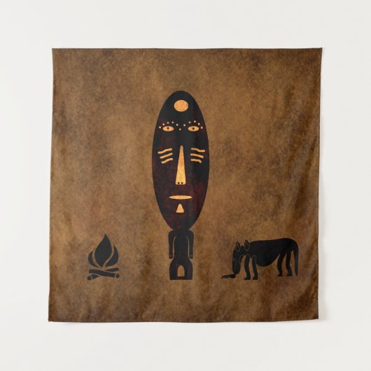 抽象芸術の部族芸術 タペストリー (正面)