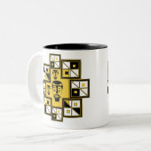 抽象芸術の部族芸術 ツートーンマグカップ (正面左)