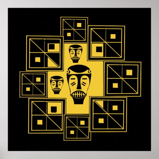 抽象芸術の部族芸術 ポスター (正面)