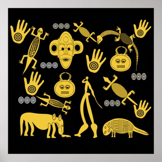 抽象芸術の部族芸術 ポスター (正面)