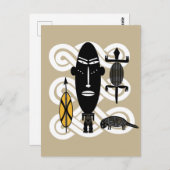 抽象芸術の部族芸術 ポストカード (正面/裏面)