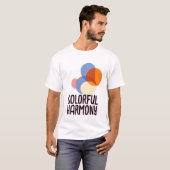 抽象芸術の重なり合うカラー円 Tシャツ (正面フル)