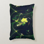 抽象芸術の金属の葉は派手な痕跡を持ち、暗い上に アクセントクッション (正面(垂直))