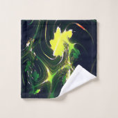 抽象芸術の金属の葉は派手な痕跡を持ち、暗い上に バスタオルセット (ウォッシュタオル)