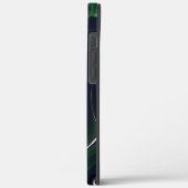 抽象芸術の金属の葉は派手な痕跡を持ち、暗い上に Case-Mate iPhoneケース (裏面 / 左)